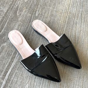 Everlane patent leather mules